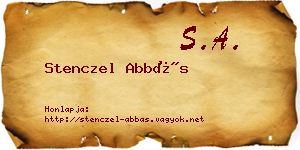 Stenczel Abbás névjegykártya